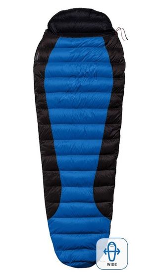 Sac de dormit Warmpeace Viking 300 Wide - 170cm - blue/grey/black